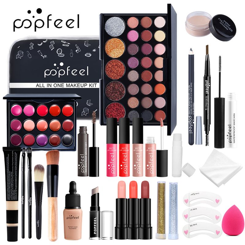 Make-up-Sets Exklusive Make-up-Set-Kombination Anfänger Schönheit Mädchen Licht Kosmetik_voghion.com