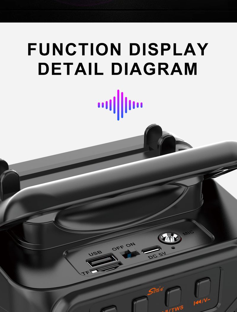 ZQS14100 Bluetooth Hoparlör Kablosuz Taşınabilir Açık Hava Büyük Hacimli 3D Surround Ses_voghion.com