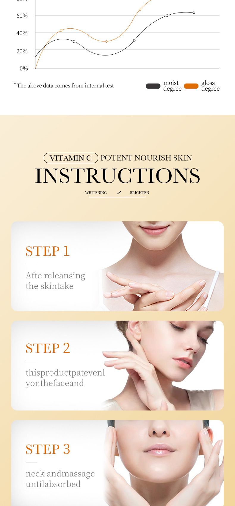 BIOAOUA Vitamin C Facial Serum 30ml Hydrating Moisturizing Moisturizing Brightening Serum_voghion.com