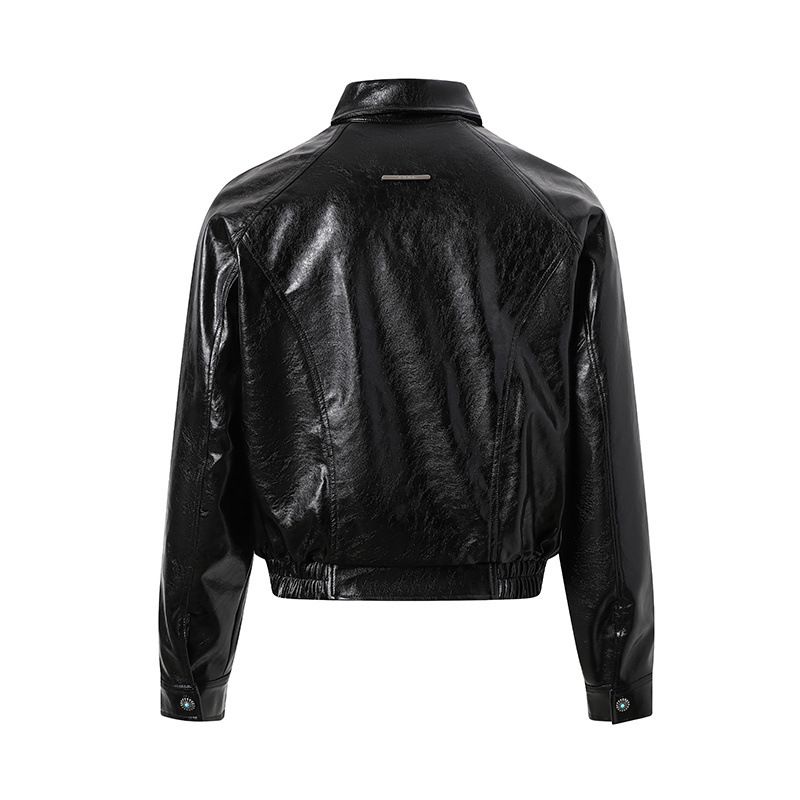 Eon Modish 25 Autumn New American Style Unique Split Oil Wax Leather Lapel Jacket Coat_voghion.com