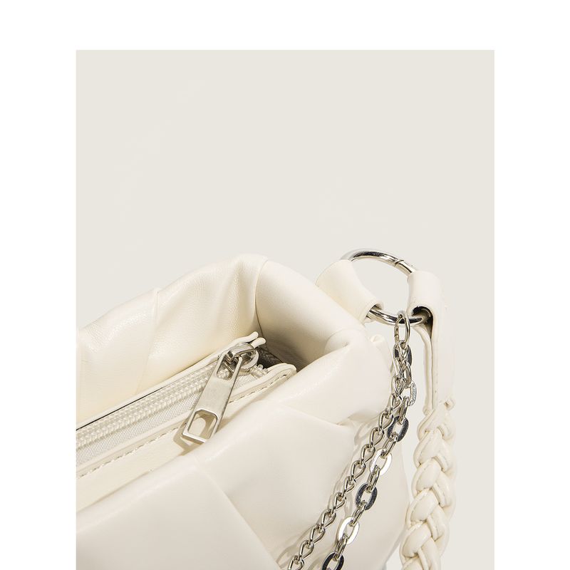 Damestassen Nieuwe modetrend All Match ketting geplooid ontwerp Twist schouderband Koreaanse stijl schouder crossbody damestas_voghion.com