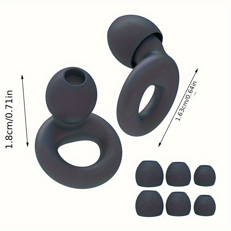 1 paio di tappi auricolari morbidi antirumore, riutilizzabili per dormire, 4 paia di gommini auricolari in silicone nelle taglie XS/S/M/L_voghion.com