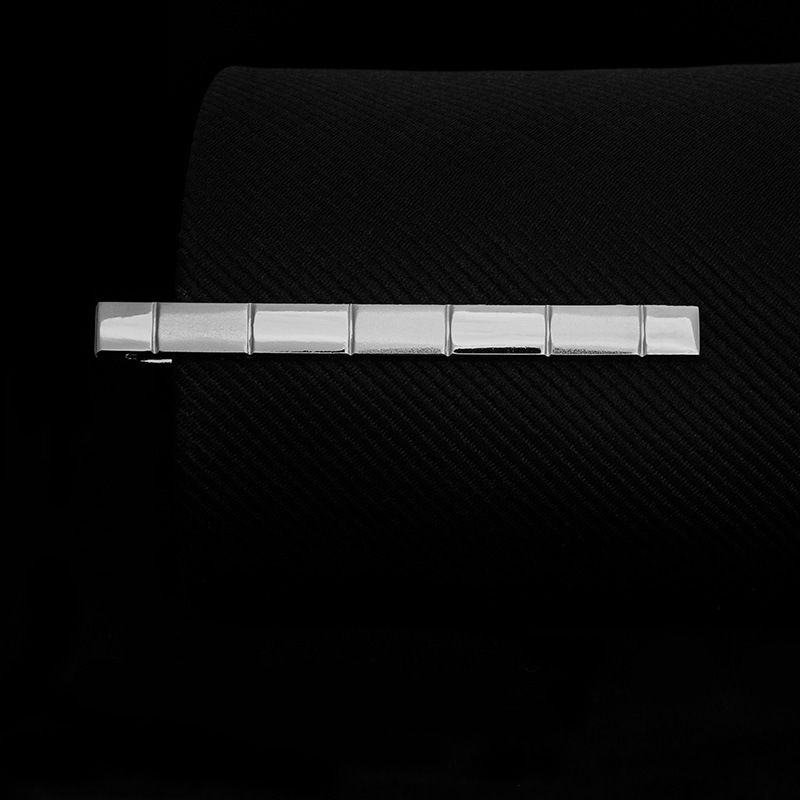 Fermacravatta in metallo per matrimonio, da uomo, da sposo, da uomo, con clip di sicurezza standard in argento_voghion.com