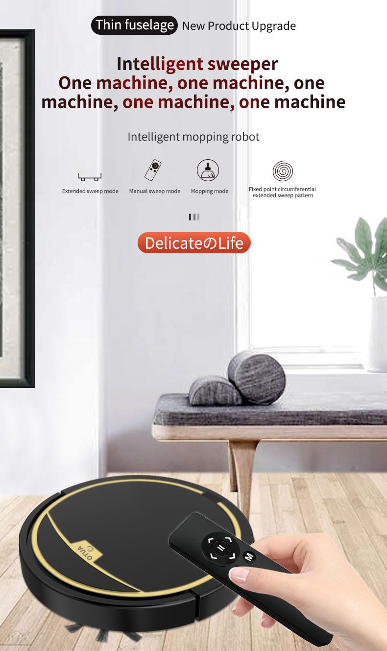 household sweeping robot intelligent suction, sweeping and mopping three in one remote control sweeping machine with water tank vacuum cleaner_voghion.com