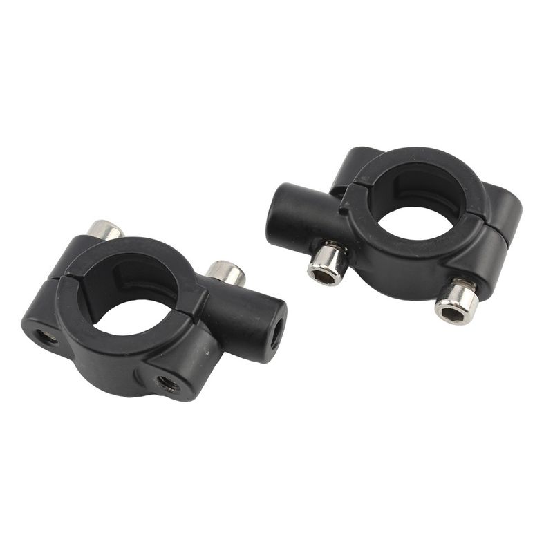 Universal Motorcycle Rearview Mirror, Black Square Anti-Shock Motocross Bike Mirror, Durable PP Shell With PU Frame, Easy Installation For Off-Road_voghion.com