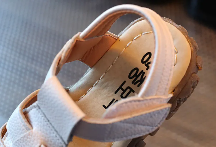 Summer Children Shoes Closed Toe Toddler Boys Leather Cut-outs Breathable Beach Sandalia Infantil Kids Sandals Comfort_voghion.com