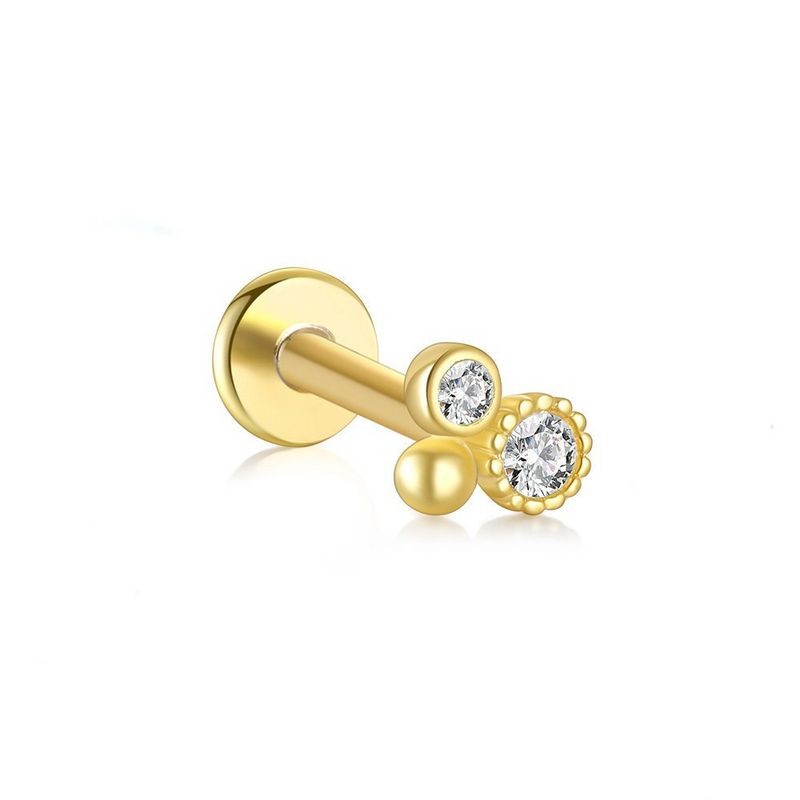 Piercing a testa piatta filettato in acciaio inossidabile 16G con testa di cavallo, stile nuovo, con occhio di cavallo e libellula multidiamante, in vendita calda._voghion.com
