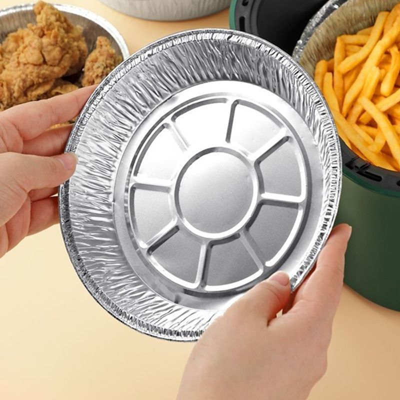 Kalınlaştırılmış Alüminyum Folyo Hava Fritözü Özel Tepsi Yüksek Sıcaklığa Dayanıklı Pişirme Pedi Kızartma Yağı Emici Yağ Geçirmez Kağıt_voghion.com