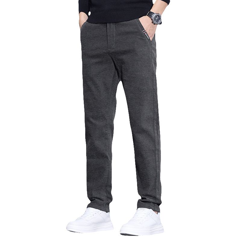 Pantalon homme coupe slim, coupe droite, ample et décontracté, tendance et polyvalent, tube épais et droit pour l'automne et l'hiver_voghion.com