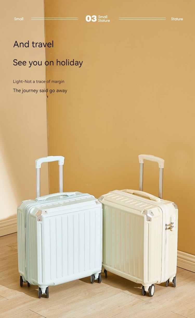 Valigia da donna piccola mini boarding box 18" valigia in pelle Travel code box piccolo trolley leggero box 20"_voghion.com