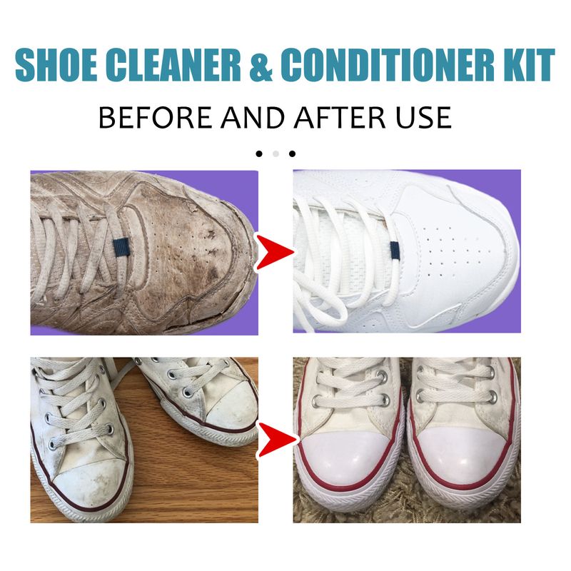 Schuhreinigungs- und Reparaturset, tragbares Aufhellungsmittel zum Reinigen weißer Schuhe mit Flecken und gelben Rändern_voghion.com