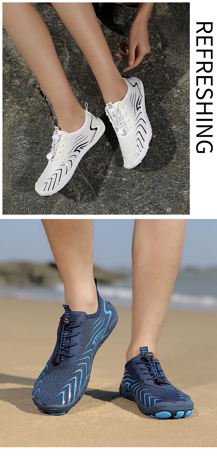 River Tracing Shoes Five Finger Sports Fitness Outdoor Hiking Shoes Wading Beach Swimming Shoes Barefoot Diving Shoes Fishing_voghion.com