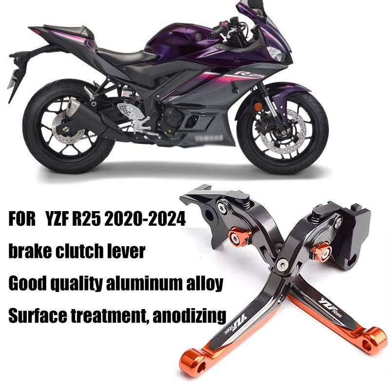 YZF-R25 YZFR25 Új YZF-R25 motorkerékpár alkatrészek CNC 6 sebességes állítható behúzható összecsukható fékkuplungkar_voghion.com