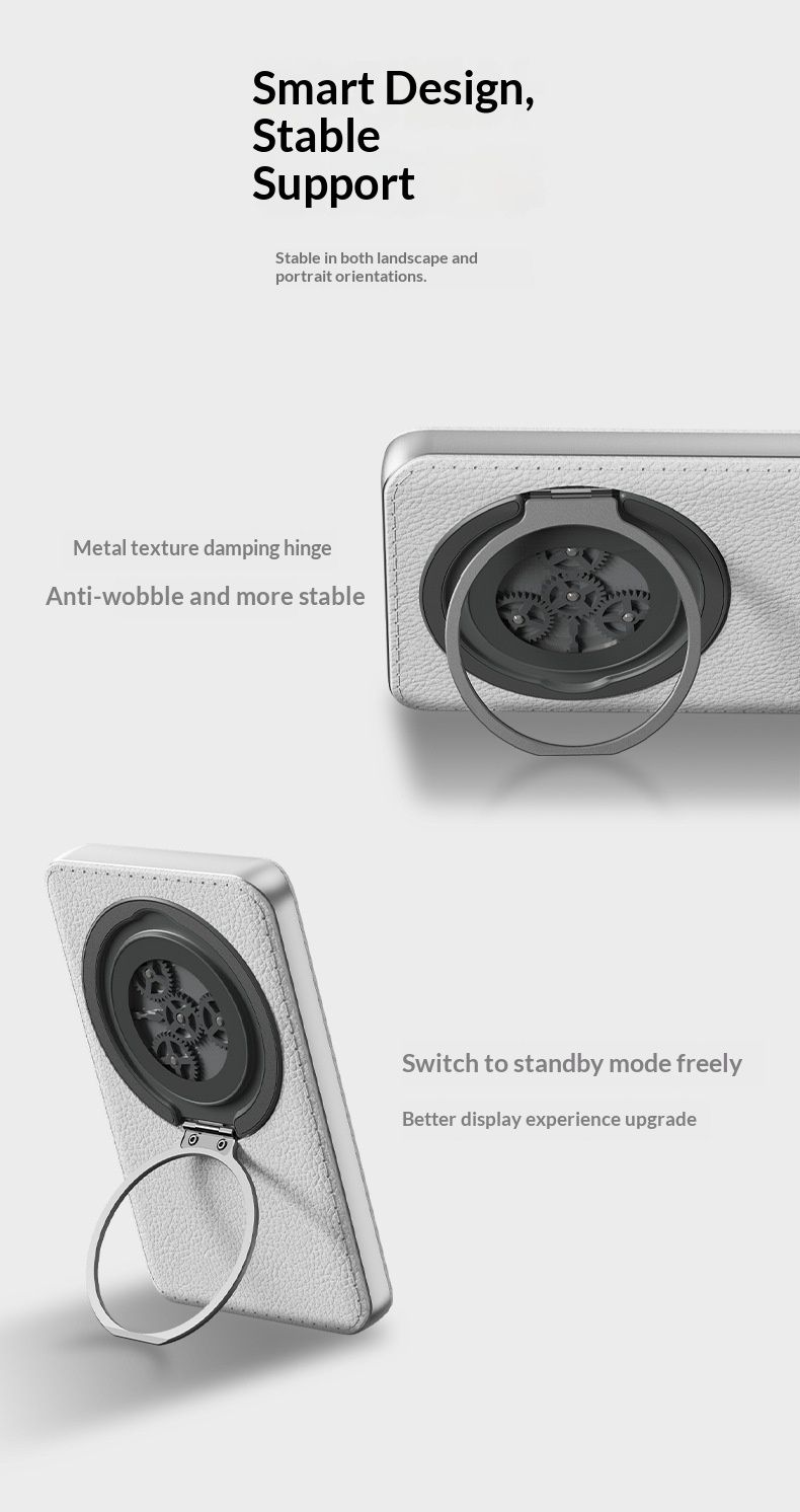 3C Sertifikalı Ultra İnce Alüminyum Alaşımlı Manyetik Kablosuz Bank Döndürülebilir Stand Stres Giderici Hızlı Şarj Özelleştirilebilir_voghion.com