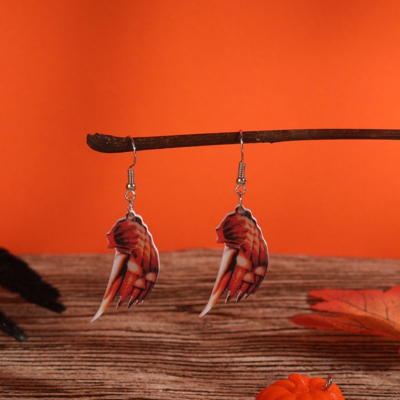 Nuovi orecchini a forma di demone fantasma di Halloween personalizzati in acrilico, completamente ecologici e completamente gestiti._voghion.com