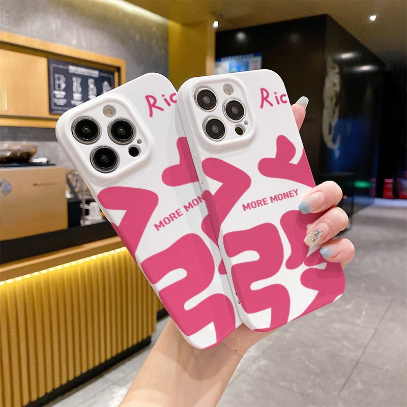 TechGlobe Fortune Text 17 Pro Max Film Wealth Simple Applicable IPhone 15 16 Phone Case 14_voghion.com