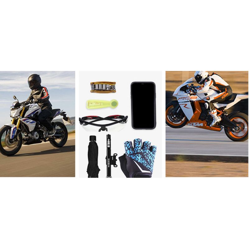 Wind Motorcycle Rider Left And Right Side Hanging Hook Storage Black Bicycle Riding Bag_voghion.com