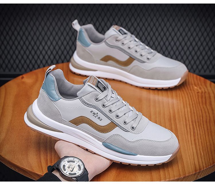 Agan Men 2025 Primavera Scarpe da corsa traspiranti sportive alla moda versatili casual con suola spessa da uomo Sneakers da papà_voghion.com