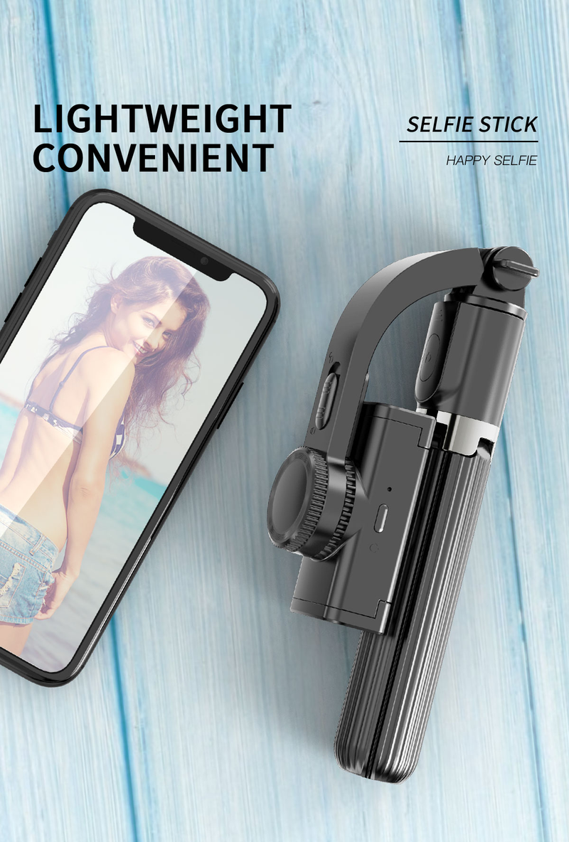 Universalledsstabilisator med selfiestick, lämplig för iPhone bärbar handhållen, universalled med tripp_voghion.com
