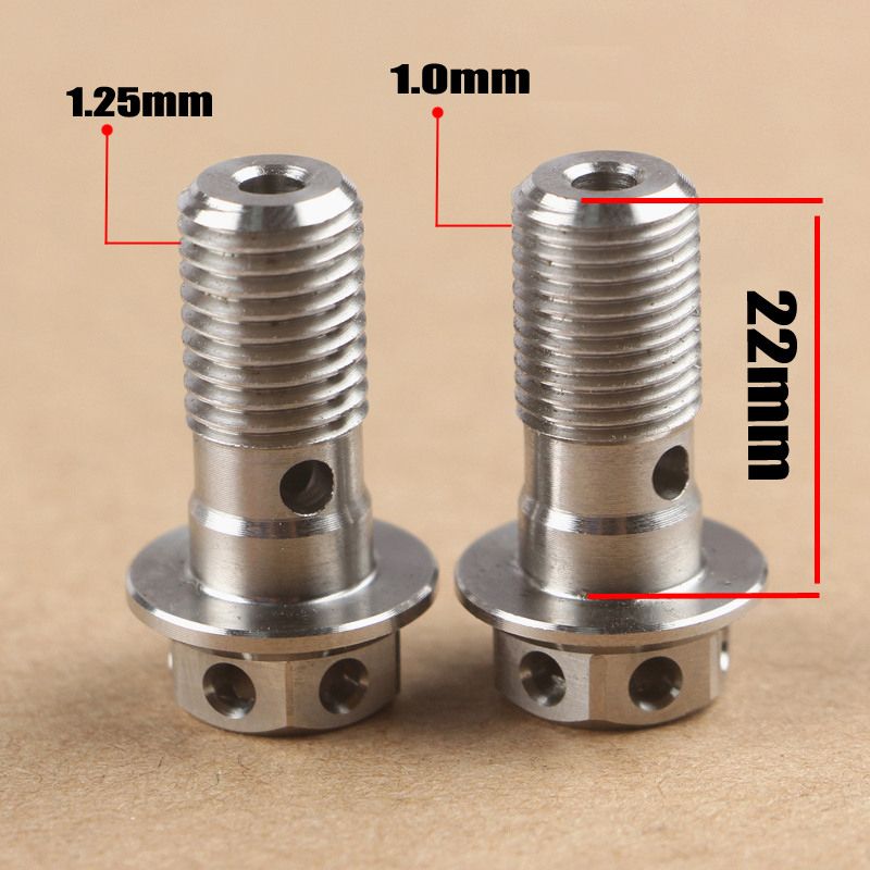 Motorcycle Ti Titanium Banjo Bolt Oil Drain / Hollow Screw M10*1.25mm/1.0mm For Brake Hose Master Cyder Caliper_voghion.com
