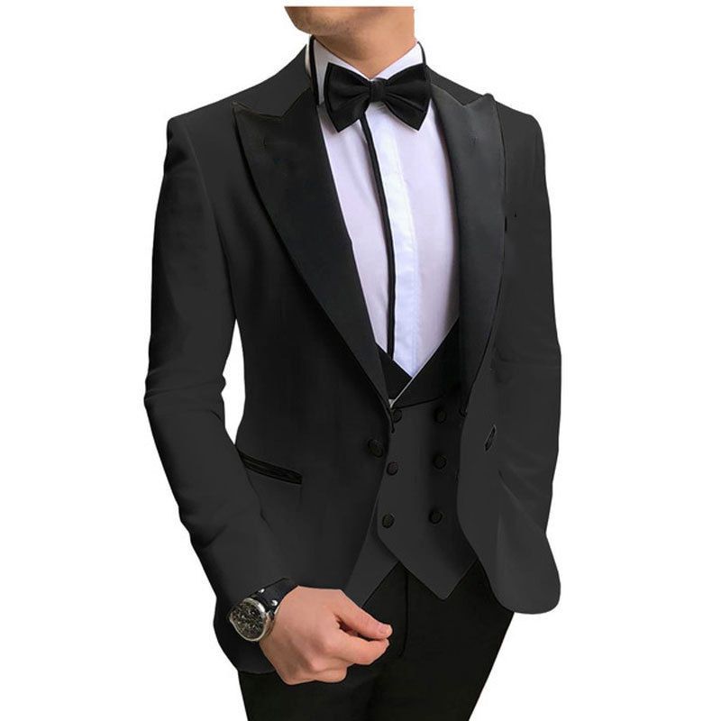 Men's Clothing Groom Casual Suit Three Piece Suit White Large Size Business Best Man Wedding Banquet Suit Suit Men_voghion.com