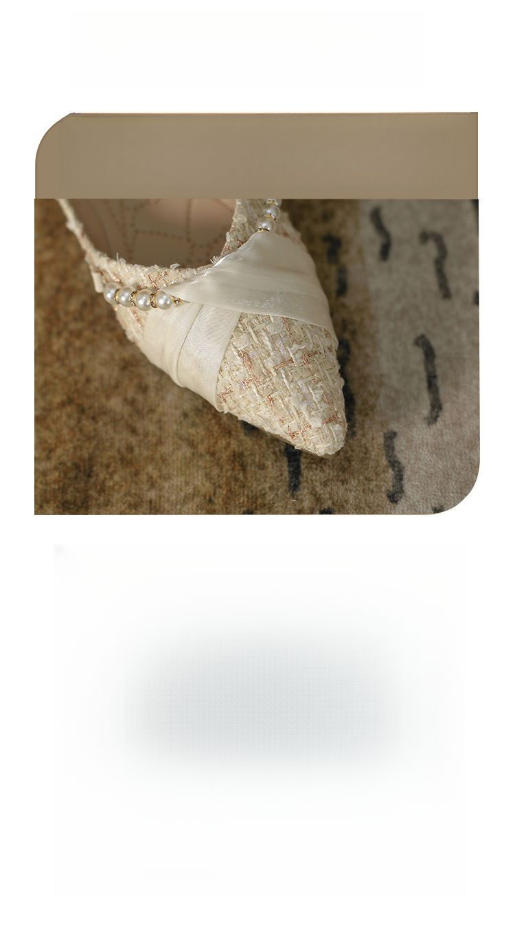 Scarpe da donna a punta Autunno/Inverno 2025 Nuove versatili ballerine basse con design a suola morbida_voghion.com