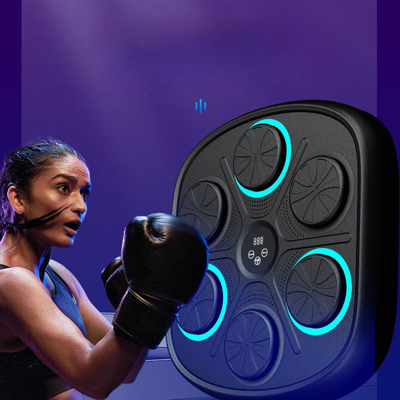 Cible de boxe musicale intelligente, dispositif d'entraînement Sanda, fixation murale, usage domestique, pour adultes et enfants, soulagement du stress_voghion.com