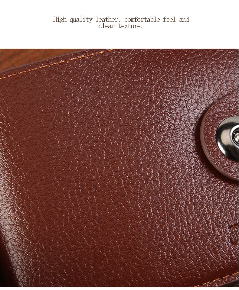 New business with zipper, horizontal magnetic buckle, youth change bag, multiple card slots, casual men's wallet_voghion.com