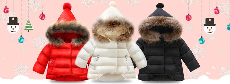 Wintermantel für Mädchen mit echtem Pelzkragen, warm wattierte Jacke für Kleinkinder und Kinder, Oberbekleidung mit Kapuze im koreanischen Stil_voghion.com