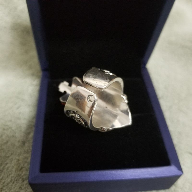 Anello da uomo regolabile con corona e croce del Re Leone Simba_voghion.com