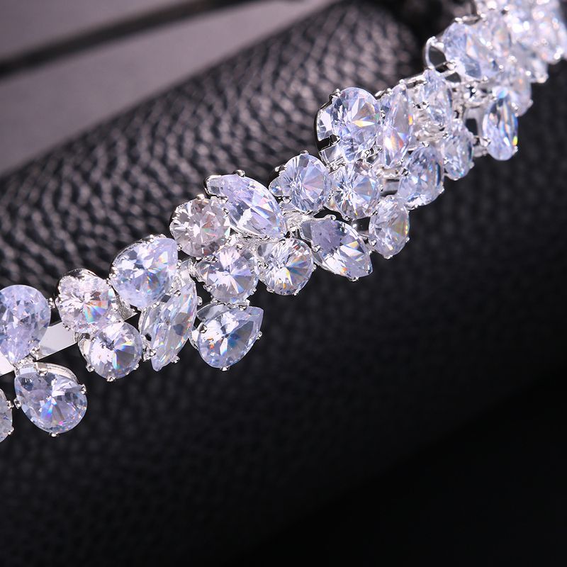 moda lusso zircone cerchietto temperamento vestito semplice pieno di diamanti accessori per capelli da sposa cerchietto femminile_voghion.com