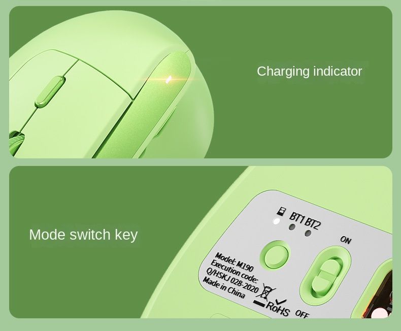 Souris verticale ergonomique rechargeable à double mode avec Bluetooth sans fil_voghion.com