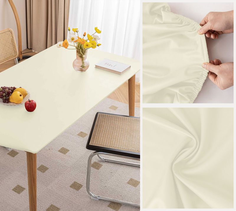 Nappe en PVC de qualité supérieure – Antidérapante et résistante aux rayures, nappe rectangulaire moderne et minimaliste pour salle à manger/bureau (12 couleurs, 13 tailles)_voghion.com