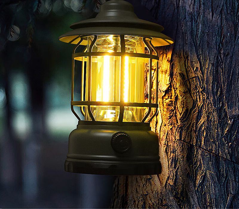 Stall LED Outdoor Portable Atmosphere Tent Camping Rechargeable Lantern Battery Night Light_voghion.com