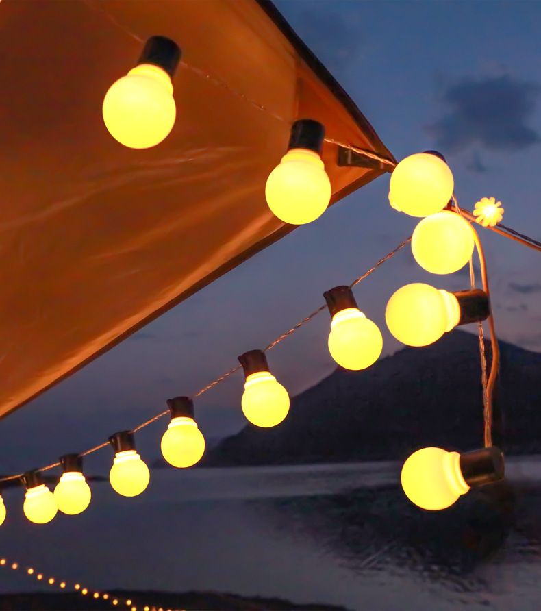 Luci a LED solari per campeggio e decorazioni per esterni - Luci fatate impermeabili con batteria e alimentazione solare_voghion.com