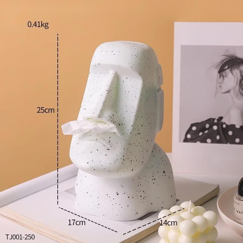 Trendige, kreative Steinstatue für das Wohnzimmer zu Hause, hochwertige, leichte und luxuriöse Taschentuchbox, multifunktional, hochwertig, dekorativ_voghion.com