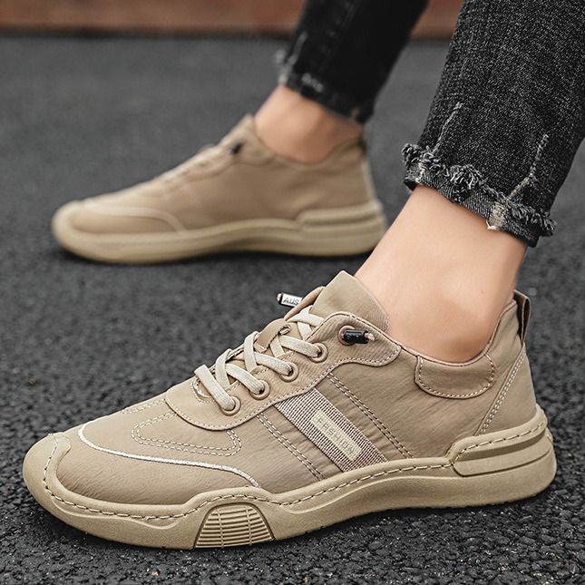 Lazy Worker Kicks Summer 2025 New Breathable Ice Silk Canvas Men's Casual Trendy Board Shoes_voghion.com