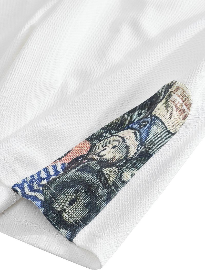 Ensemble short et short à manches courtes et col ras du cou pour homme, style hip-hop, décontracté, tendance, style américain, respirant et ample_voghion.com