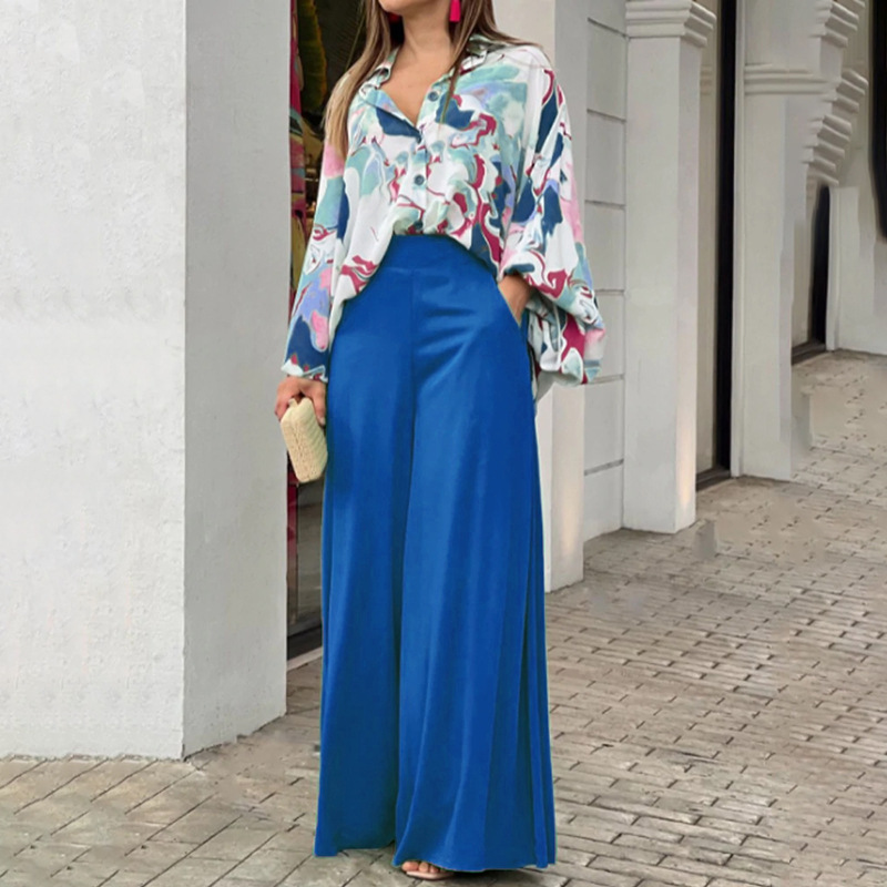Camicie stampate popolari Pantaloni stile INS Abiti casual alla moda_voghion.com