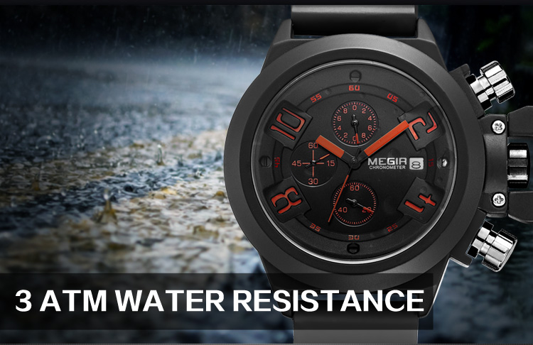Black Silicone Quartz Luxury Sport Military Wrist es Men Waterproof Clock Chronograph Large Dial e_voghion.com