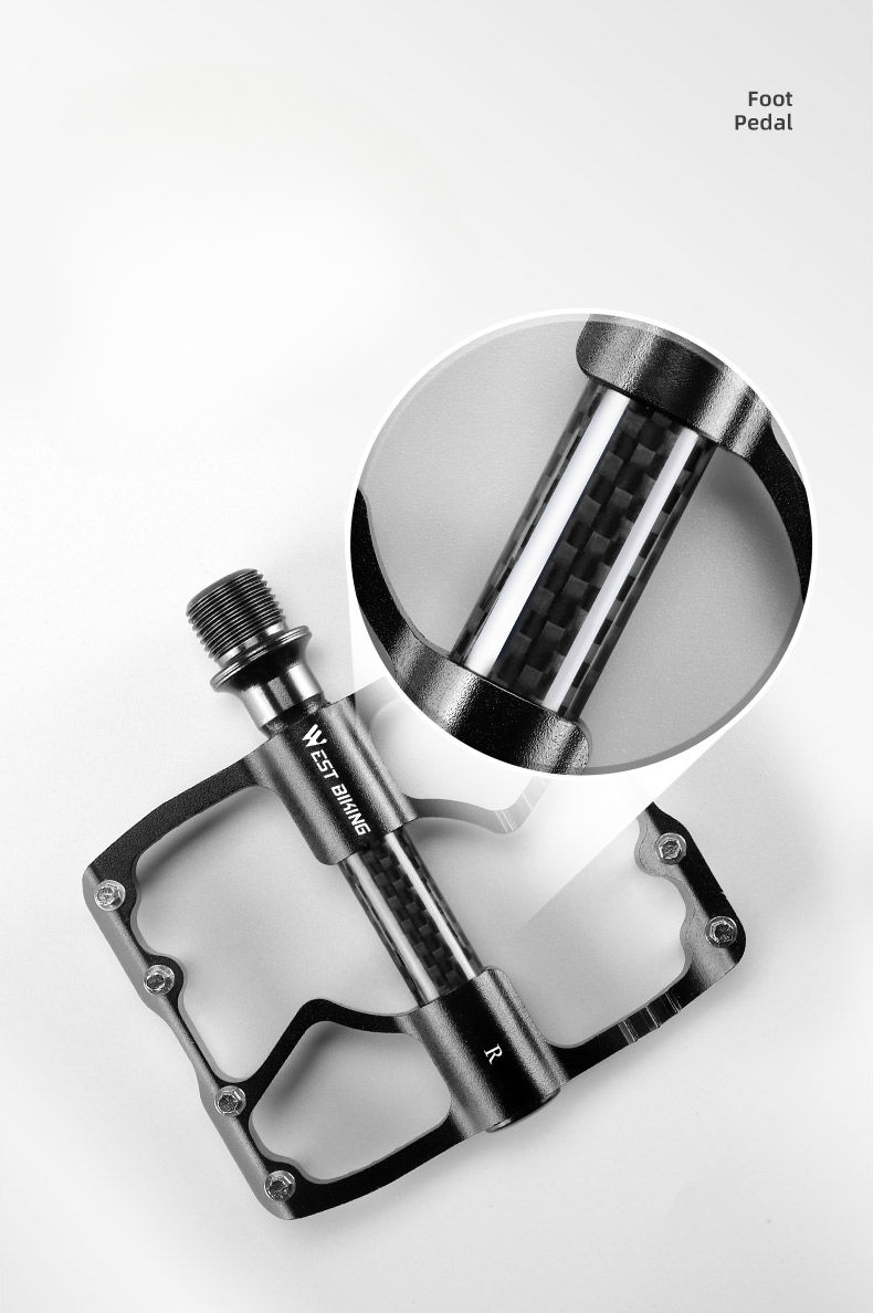 Xiqizhe Bicycle Aluminum Alloy 3 Bearing Mountain Road Bike Pedal Carbon Fiber Shaft Sleeve_voghion.com