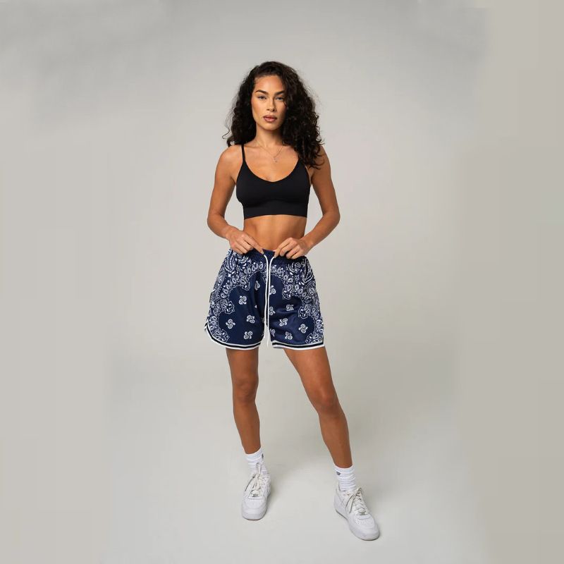 American Style Summer Digital Print Paisley Basketball Sports Men's Running Training Beach Shorts_voghion.com