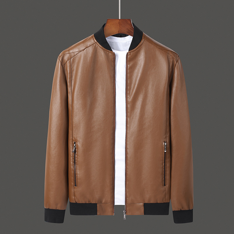Giacca in pelle da uomo Cappotto in pelle primaverile e autunnale da uomo Abbigliamento da uomo Nuova moda stile coreano Slim Plus Size Trend_voghion.com