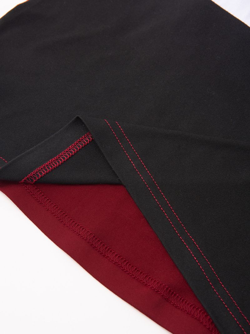Chaleco deportivo holgado para hombre con costuras en contraste de colores para correr_voghion.com