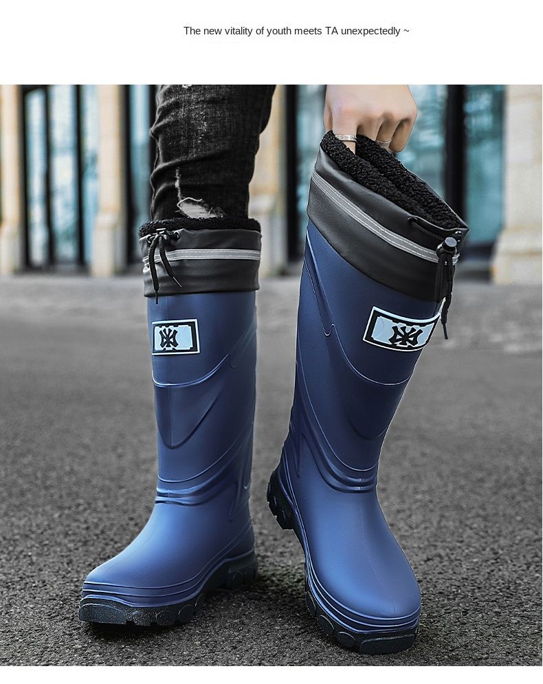 Wild Bird Association High Tube Waterproof Mouth Rain Boots Size 40-45_voghion.com