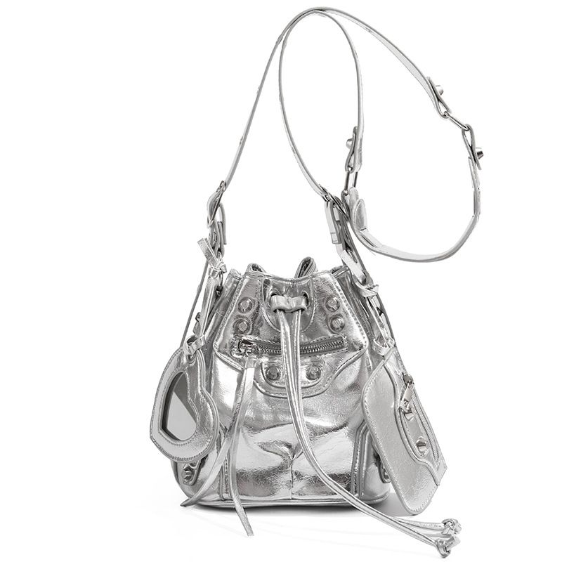 Borsa a secchiello con coulisse da donna, stile estivo 2024_voghion.com