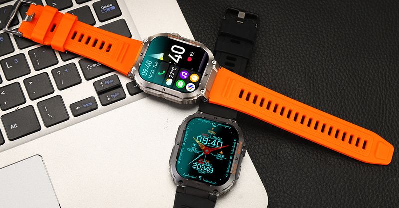 K57PRO Smart Watch With Bluetooth Calling, Health Monitoring (Blood Pressure/Oxygen), IP68 Waterproof, 1.4" HD Touch Screen_voghion.com