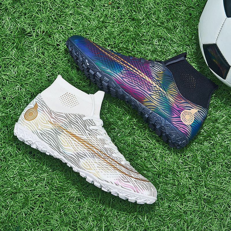 Hoge leren voetbalschoen, gebroken nagels, lange spikes, 35-47 yards, voetbalschoenen voor schoolclubs_voghion.com