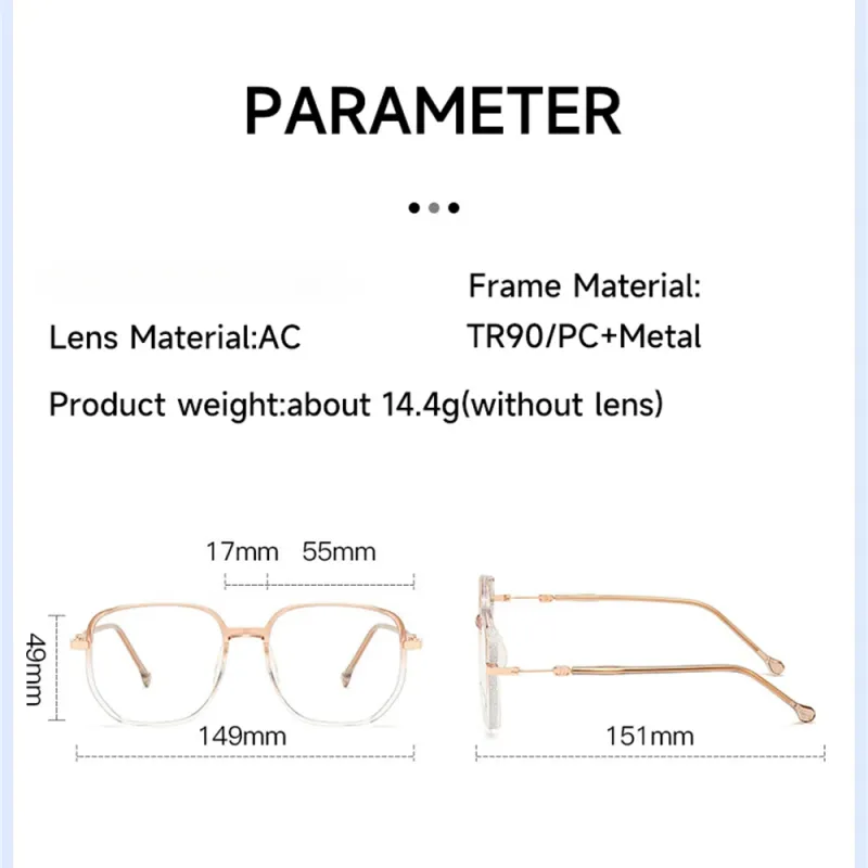 Occhiali da lettura con montatura quadrata in metallo retrò, alla moda estiva, occhiali da vista da donna, anti luce blu_voghion.com