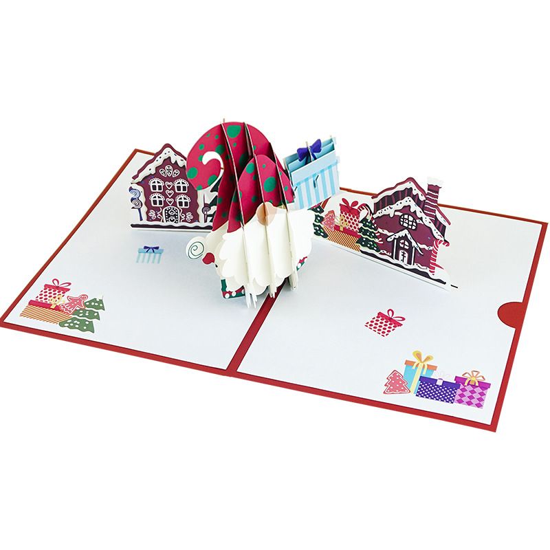 New Christmas Greeting 3D Creative Gift For Customers Children's Handmade Thanksgiving Card_voghion.com